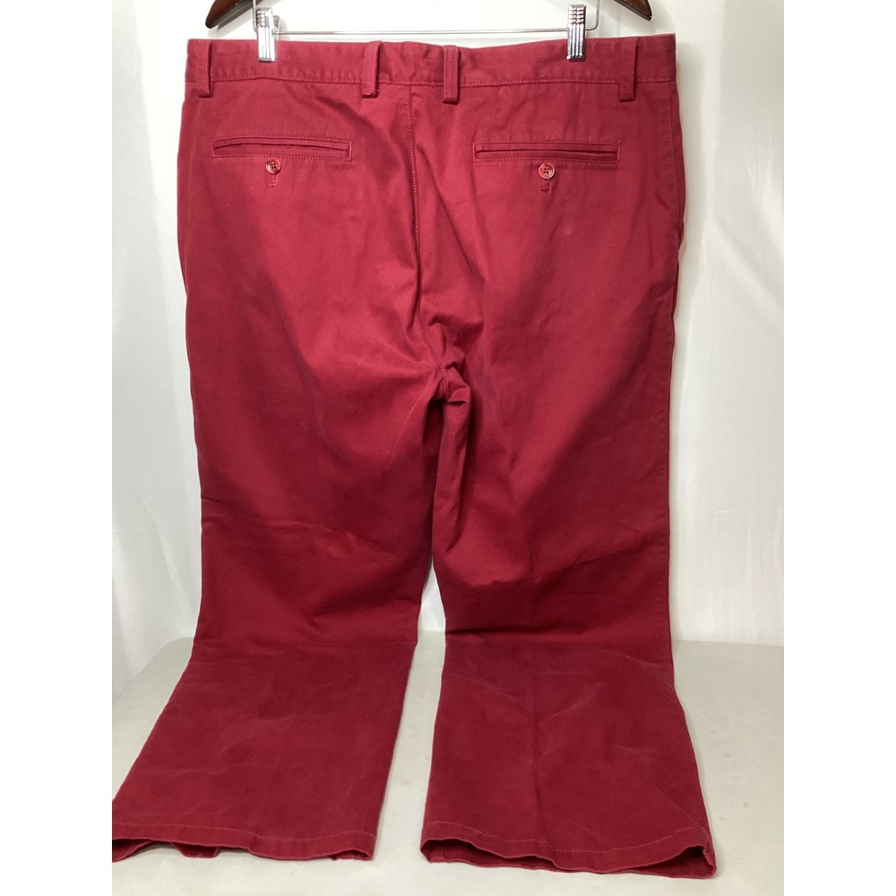 Alan Flusser Mens Red Casual Pants‎ Trousers Size 38 Cotton Blend - Picture 3 of 11